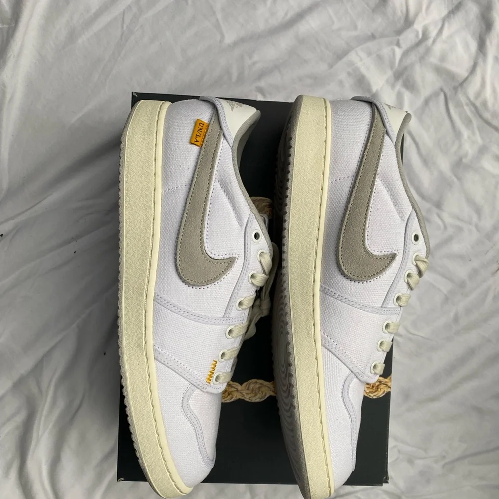 BRAND NEW Union x Jordan 1 Low Retro AJKO Low SP White Canvas Mens Size 11 - Picture 9 of 15